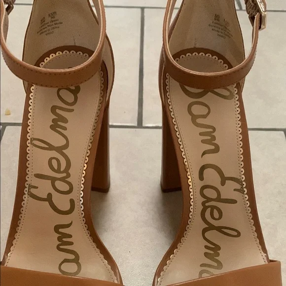 Sam Edelman Tan High Heel Sandals with Ankle Strap - Picture 2 of 8